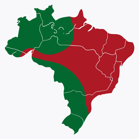 Brazil map on white backgroundのイラスト素材
