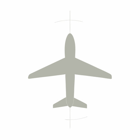 Minimalist airplane logo vector