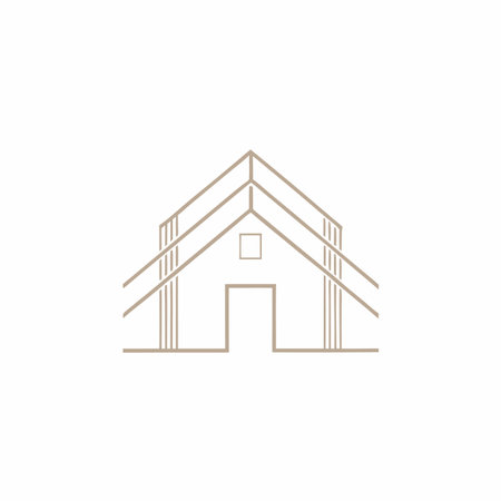 Minimalist Construction  logo on white backgroundのイラスト素材