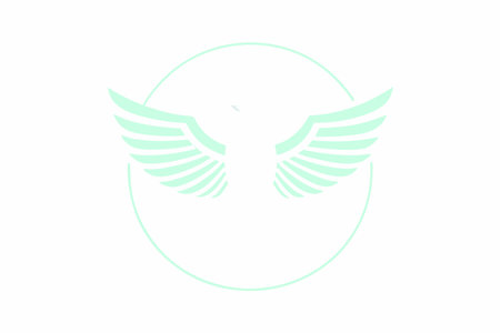 Minimalist eagle logo on white backgroundのイラスト素材