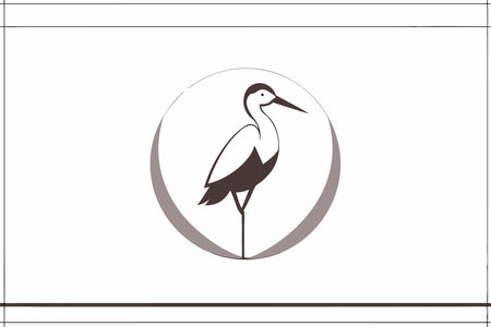 Minimalist bird logo vectorのイラスト素材