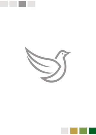 Minimalist bird logo vectorのイラスト素材