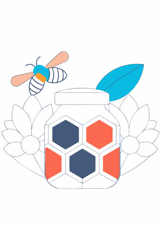 Minimalist honey logo vectorのイラスト素材