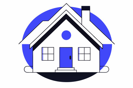 Minimalist Property logo on white backgroundのイラスト素材