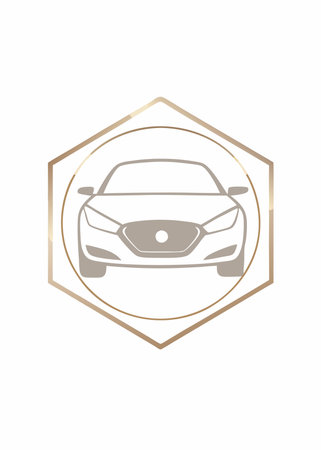 Car logo vector on white backgroundのイラスト素材