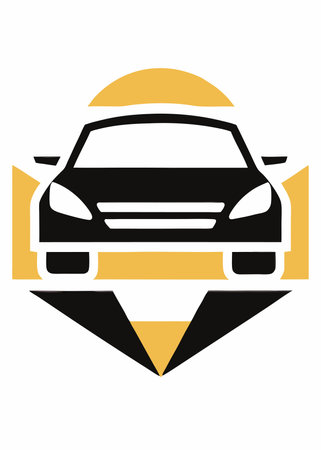 Car logo vector on white backgroundのイラスト素材