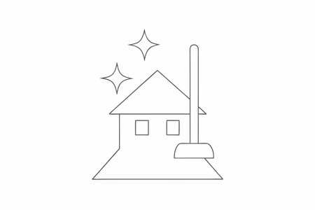 Cleaning logo vector on white backgroundのイラスト素材