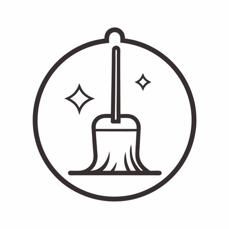 Cleaning logo vector on white backgroundのイラスト素材