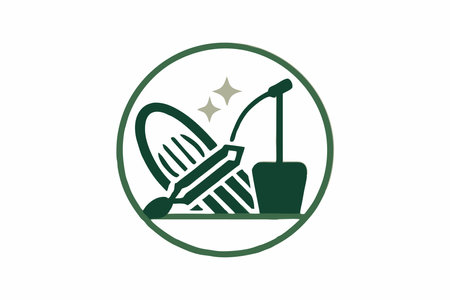Cleaning logo vector on white backgroundのイラスト素材