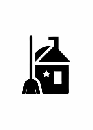 Cleaning logo vector on white backgroundのイラスト素材