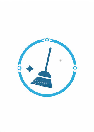 Cleaning logo vector on white backgroundのイラスト素材
