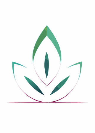 Leaf logo icon vector on white backgroundのイラスト素材