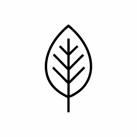 Minimalist leaf icon logo vectorのイラスト素材