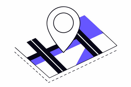 Minimalist location illustration on white background