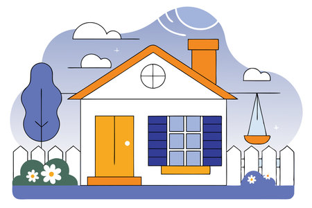 Home illustration vector on white backgroundのイラスト素材