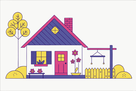 Home illustration vector on white backgroundのイラスト素材