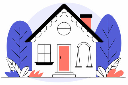 Home illustration vector on white backgroundのイラスト素材
