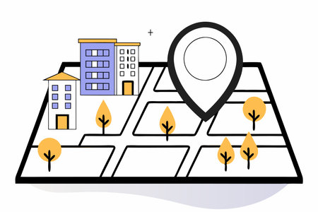 Location illustration vector on white backgroundのイラスト素材