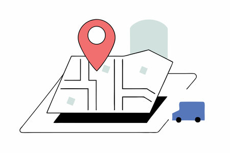 Location illustration vector on white backgroundのイラスト素材