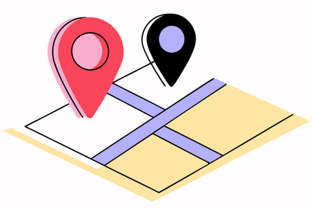 Location illustration vector on white backgroundのイラスト素材