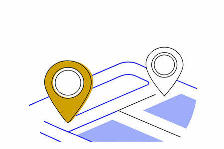 Location illustration vector on white backgroundのイラスト素材