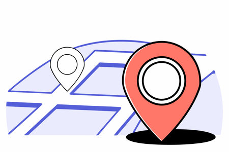Location illustration vector on white background