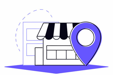 Location illustration vector on white backgroundのイラスト素材
