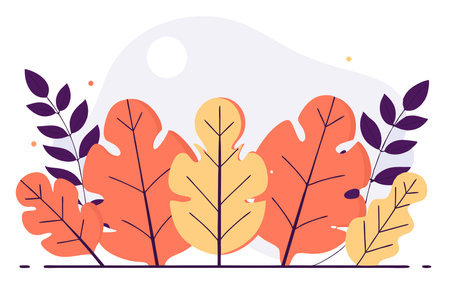 Tropical Leaves illustration vector on white backgroundのイラスト素材