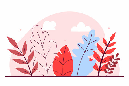 Tropical Leaves illustration vector on white backgroundのイラスト素材