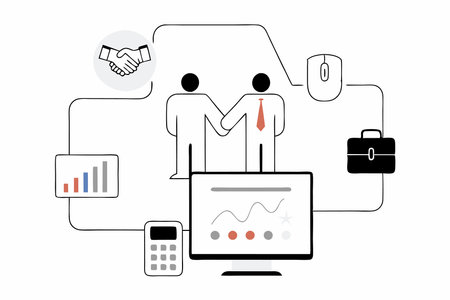 Business support concept illustration vector on white backgroundのイラスト素材