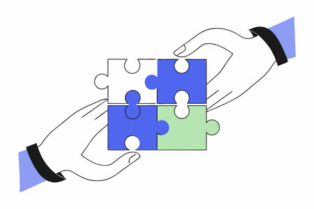 Business support concept illustration vector on white backgroundのイラスト素材