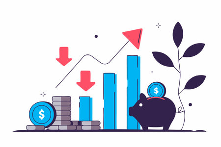 Finance concept illustration vector on white backgroundのイラスト素材