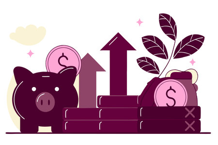 Finance concept illustration vector on white backgroundのイラスト素材