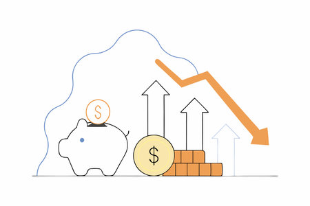 Finance concept illustration vector on white backgroundのイラスト素材