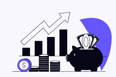 Finance concept illustration vector on white backgroundのイラスト素材