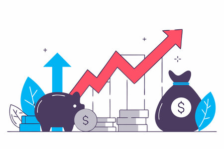 Finance concept illustration vector on white backgroundのイラスト素材