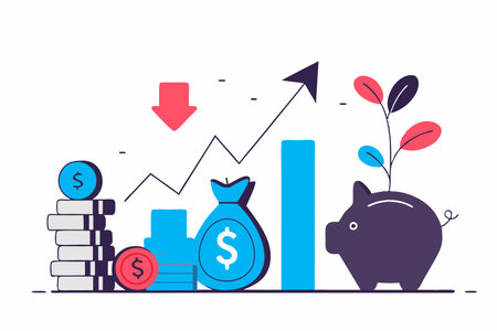 Finance concept illustration vector on white backgroundのイラスト素材