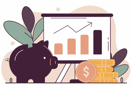 Finance concept illustration vector on white backgroundのイラスト素材