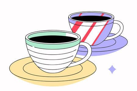 Coffee cup concept illustration vector on white backgroundのイラスト素材