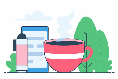 Coffee cup concept illustration vector on white backgroundのイラスト素材