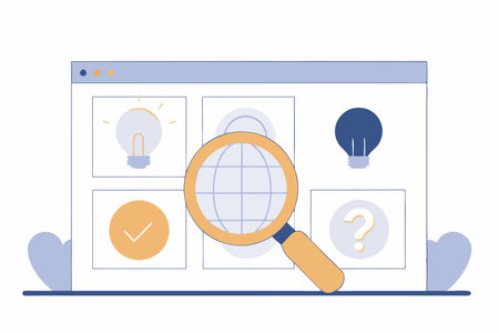 Search concept illustration vector on white backgroundのイラスト素材