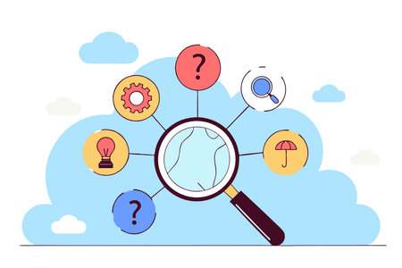 Search concept illustration vector on white backgroundのイラスト素材