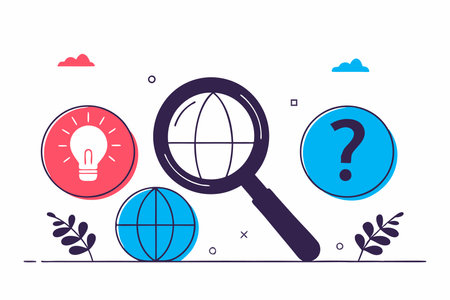 Search concept illustration vector on white backgroundのイラスト素材