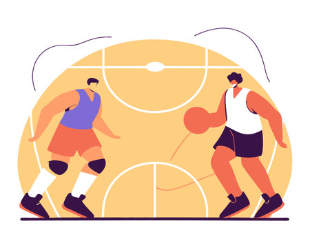Basketball sport game scenery illustrationのイラスト素材