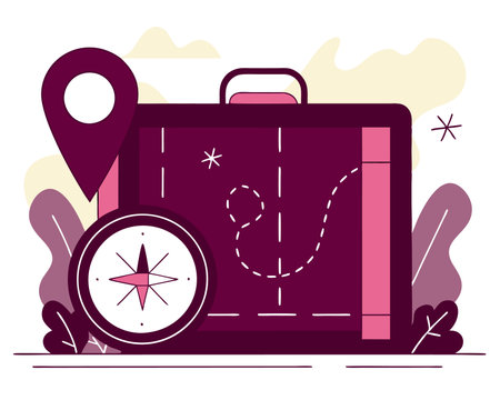 Geographic location system illustrationのイラスト素材