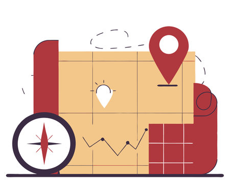 Geographic location system illustrationのイラスト素材