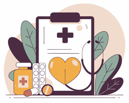 Medical healthcare illustrationのイラスト素材