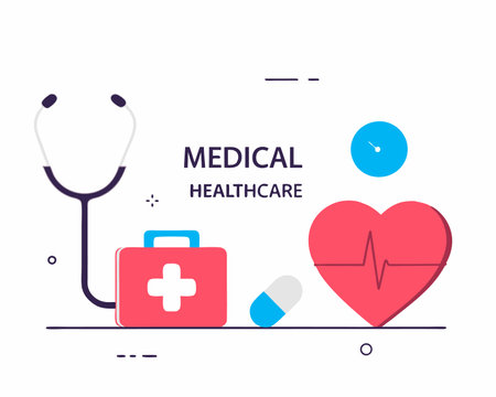 Medical healthcare illustrationのイラスト素材