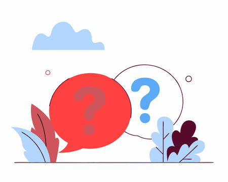 Speech bubble with interrogation sign icon illustrationのイラスト素材