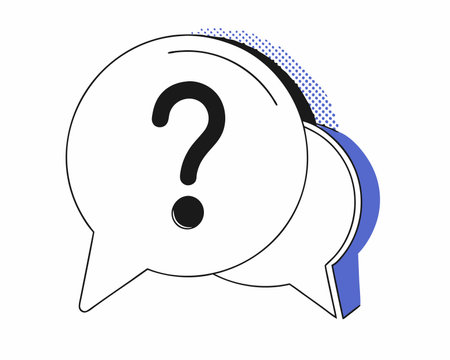 Speech bubble with interrogation sign icon illustrationのイラスト素材